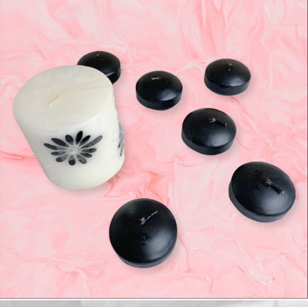 Bowring Candles Black Tea Light Candles | Bedazzled Flower Candle💕